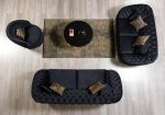 Lupino Black Velvet Sofa 95" & Loveseat 82" - Image 3