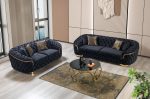 Lupino Black Velvet Sofa 95" & Loveseat 82" - Image 2
