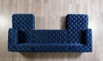 Neva Blue Velvet Double Chaise 138" Sectional - Image 2