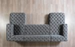 Neva Gray Velvet Double Chaise 138" Sectional - Image 2