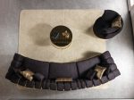 Michelle Black Velvet 3-Piece Curved 165" Sectional - Image 3